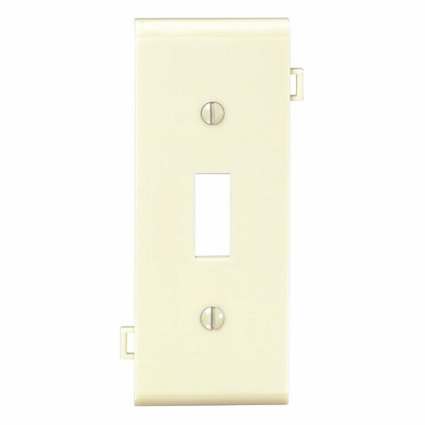Leviton 1-Gang Plastic Sectional Toggle Switch Wall Plate Center Panel, Ivory 924-0PSC1-00I
